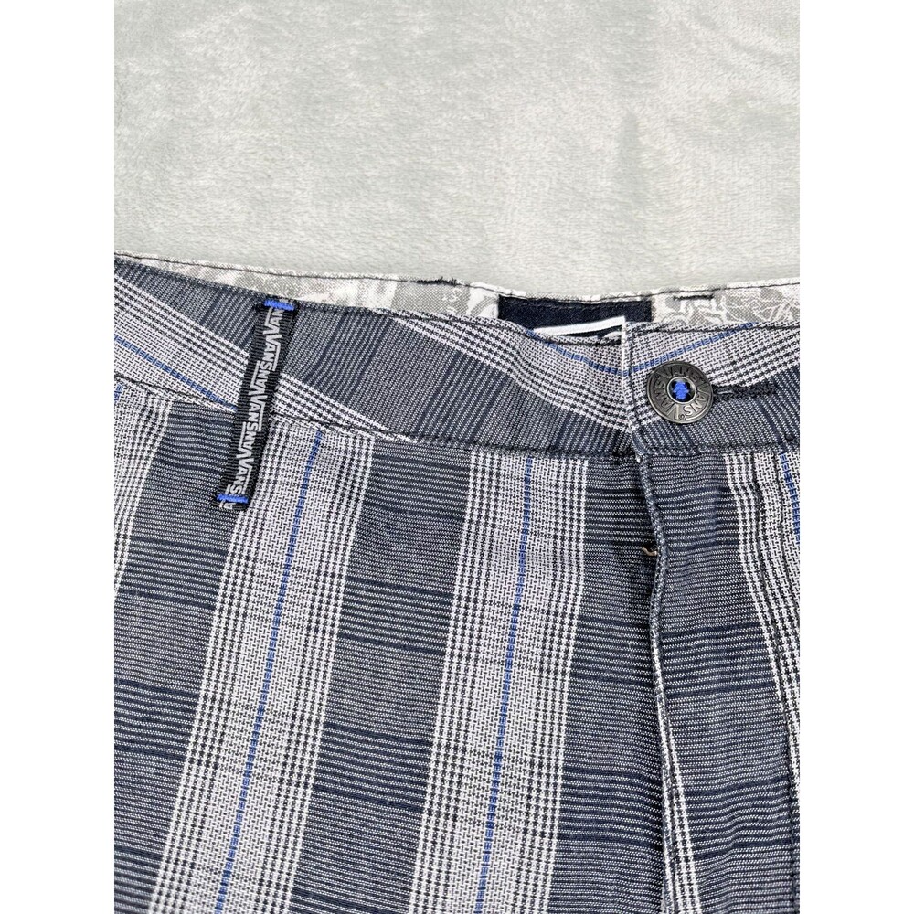 Vans Mens Plaid Casual Shorts Gray Black Skate Chino Size 32 - Picture 3 of 8